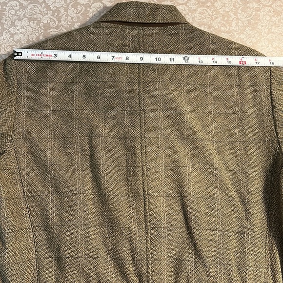 Luciano Barbera ~Italian Wool Windowpane Plaid Coat - Picture 14 of 16